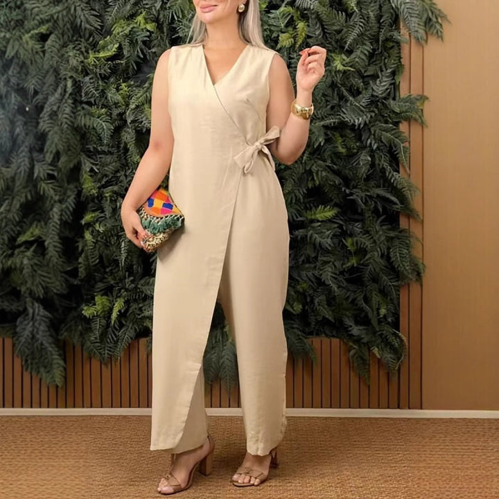 Isabella | Wrap Jumpsuit with Bow
