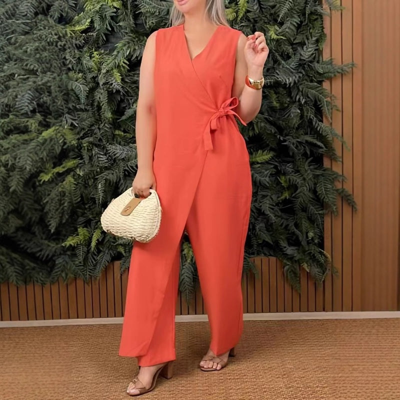Isabella | Wrap Jumpsuit with Bow