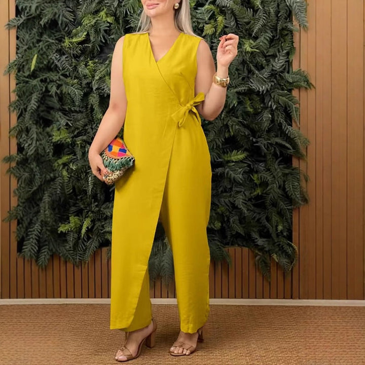 Isabella | Wrap Jumpsuit with Bow